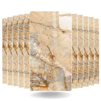 HOMEMATES Self Adhesive Tile Pattern PE Foam Wall Stickers Real Marble Tile Designed Wall Panel 30 x 60 cm, Count of (1, Brown Marble)