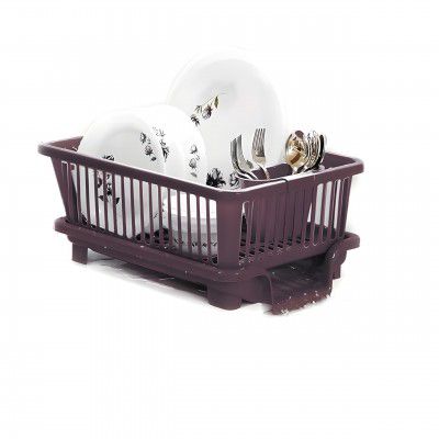 Homeor Houshe 3 in 1 Durable Plastic Large Dish Rack Drainer, Drying Rack