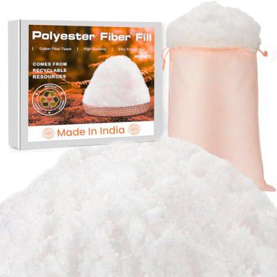 Homerz High Quailty Polyester Fiber | Extra Cushioning | Fiber for Filling Cushions,Pillows,Toys&Quilts (500 gm)