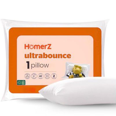 Homerz Set of 1 Fiber Sleeping Pillow, 16x24 inch Size, Vacuum Pack (Basic, Set of 1)