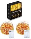Homesake 50 LED Fairy Lights for Room Decoration Battery Operated String Lights, Warm White (5 M-Set of 2)...
