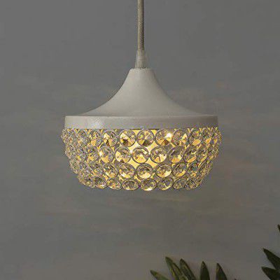 Homesake Hanging White Steel Wire Mesh Pendant, Hanging Light, lamp