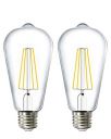 Homesake Led Bulb, E27 LED Bulb, Filament Bulb, 4-Watt Yellow Bulb Edison Tungsten, Warm Light Bulb - Amber Bulb (Pack of 2)...