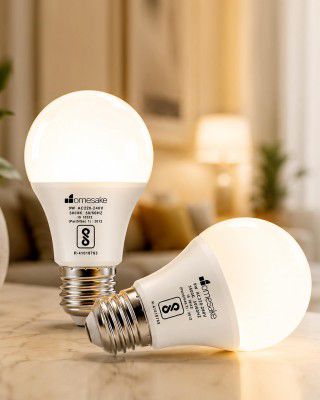 Homesake® Polycarbonate Base E27 9-Watt LED Bulb, bulbs for home, 3000K Warm White