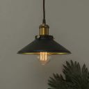 Homesake Single Black Cone Pendant with Antique Holder...