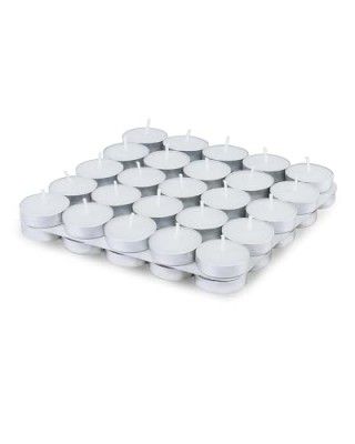 Homesake tealight Candles Unscented White Long-Burning, Smokeless, Wax Candles for Home Décor, 50 pcs