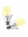 Homesake White 2 Pieces Polycarbonate Base E27 9-Watt LED Bulb...