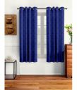 HOMETALES Floral Embossed Room Darkening Eyelet Curtain-5 Ft-Pack of 2...