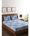 HOMETALES Microfiber Floral Queen Bedsheet with Two Pillow Covers - Multicolor...