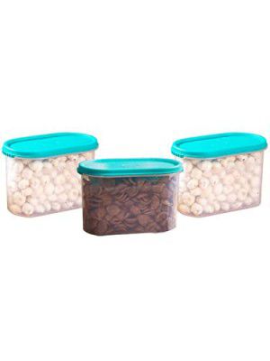 HOMETALES Multi-Purpose Container 1200ml,Aqua Green Lid (3U)