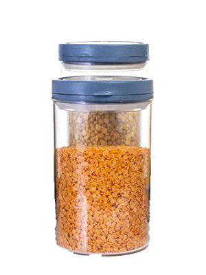 HOMETALES Multi-Purpose Container 1400ml each,Grey Lid (2U)