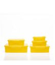 HOMETALES Multi-Purpose Container 3000ml, 2000ml, 1000ml, 650ml, 330ml,Yellow (5U)...