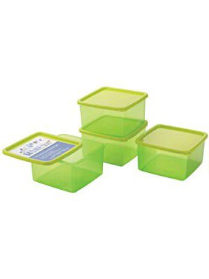 HOMETALES Multi-Purpose Container 660ml each,Green (4U)
