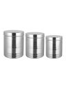 HOMETALES Stainless Steel Deep Dabba/Food Storage Container 1700ml, 1400ml,800ml,Silver(3U)...