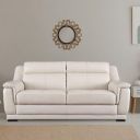 Hometown Agata Half Leather Three Seater Sofa in Beige Color By Hometown...