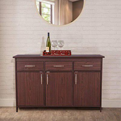 HomeTown Albert Cabinet (Cherry Brown, 3 Door Cabinet)