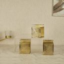 HomeTown Allure Iron Modern So3 Tealight Holder in Gold Colour...