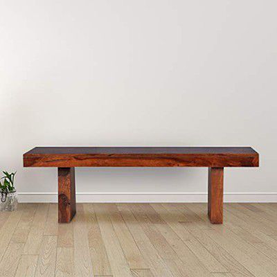 HomeTown Austin Solid Wood Dining Bench in Honey Colour
