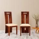 HomeTown Austin Solid Wood Dining Chair Set of Two in Honey Colour...
