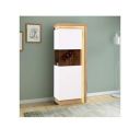 HomeTown Beatrice Engineered Wood Vertical Unit in White High Gloss + Oak Colour...