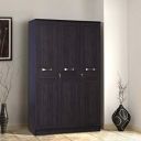 HomeTown Bolton Engineered Wood Three Door wardrobe in Wenge Colour...