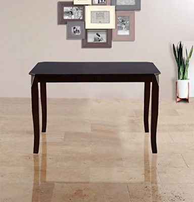 HomeTown Cardiff Rubber Wood Four Seater Dining Table in Expresso Colour