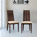 HomeTown Carlton Solid Wood Dining Chair Set of Two in Burn Beech Colour...