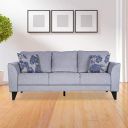 HomeTown Chester Plus Fabric Three Seater Sofa in Grey Color...