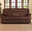 HomeTown Christopher Fabric Three Seater Recliner in Brown Colour...