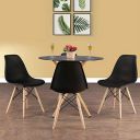 HomeTown Corona Metal Four Seater Dining Set in Black Colour...