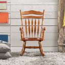HomeTown Darwin Solid Wood Rocking Chair in Walnut Colour...