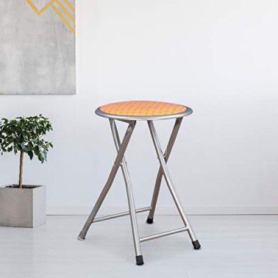 HomeTown Evan Metal Folding Chair in Orange Colour