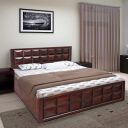 HomeTown Florence Acacia Wood Box Storage Queen Size Bed in Walnut Colour...
