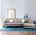 HomeTown Garcia Fabric Lounger in Grey Colour...