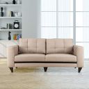 HomeTown Garcia Fabric Three Seater Sofa in Brown Colour...
