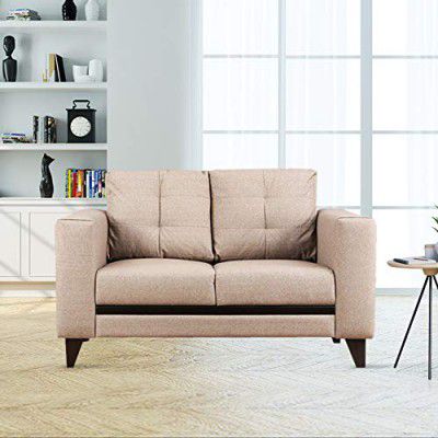 [Extra Rs 11500 OFF] HomeTown Garcia Fabric Two Seater Sofa in Brown Colour
