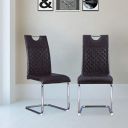 HomeTown Garfield PVC Dining Chair Set of Four in Brown Color...