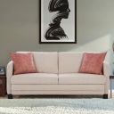 HomeTown Grace Fabric Three Seater Sofa in Beige Colour...