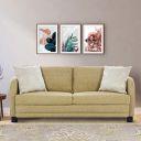 HomeTown Grace Fabric Three Seater Sofa in Olive Colour...
