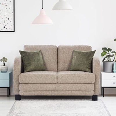 HomeTown Grace Fabric Two Seater Sofa in Grey Colour