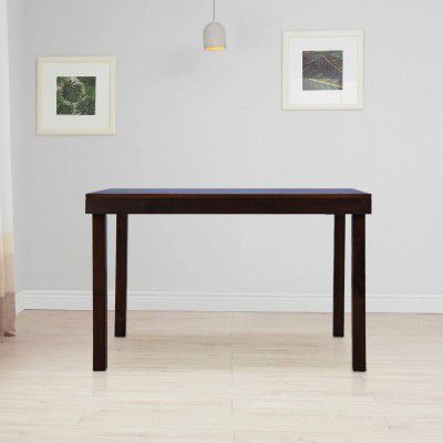 HomeTown Hopton Solid Wood Four Seater Dining Table in Brown Color