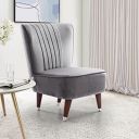 HomeTown Jane Velvet Accent Chair in Dark Grey Colour...