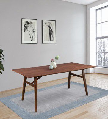 HomeTown Lillian Solidwood Six Seater Dining Table in Walnut Colour