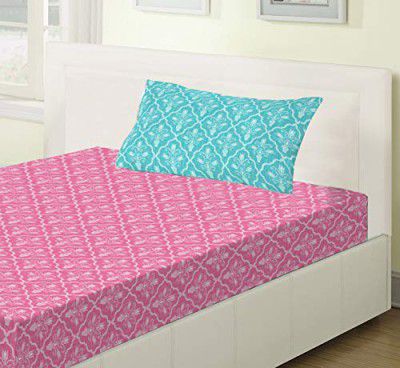 HomeTown Living Essence Emilia Single Bedsheet Set Rose (Length : 150 cm, Bredth : 225 cm)