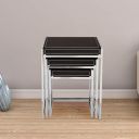 HomeTown Maria Engineered Wood End Table in Black Colour...