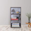 HomeTown Mezzola Engineered Wood 3 Tier Bookshelf in Wenge & White Color...