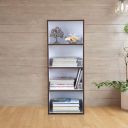 HomeTown Mezzola Engineered Wood 4 Tier Bookshelf - (Wenge and White)...