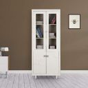HomeTown Norah Engineered Wood Book Shelf Cabinet - (White)...