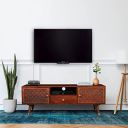HomeTown Phoolkari Full Height TV Unit in Honey Finish Colour...