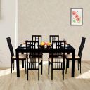 HomeTown Ronald Solid Wood Six Seater Dining Set - (Cappuccino)...